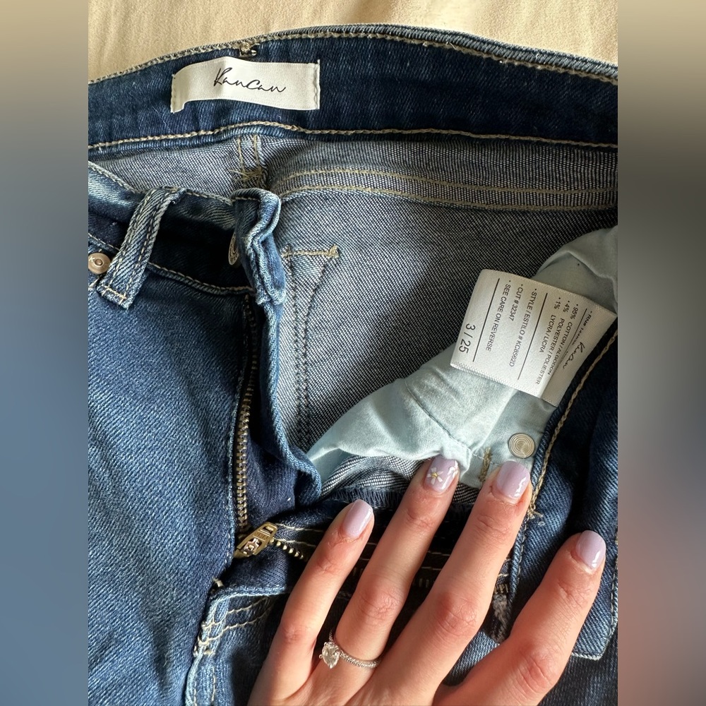 Kancan distressed high waisted light wash jeans